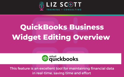 QuickBooks Business Widget Editing Overview