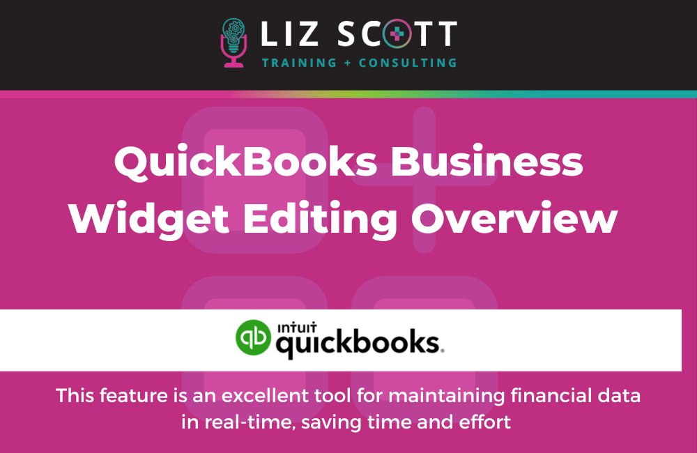 QuickBooks Business Widget Editing Overview