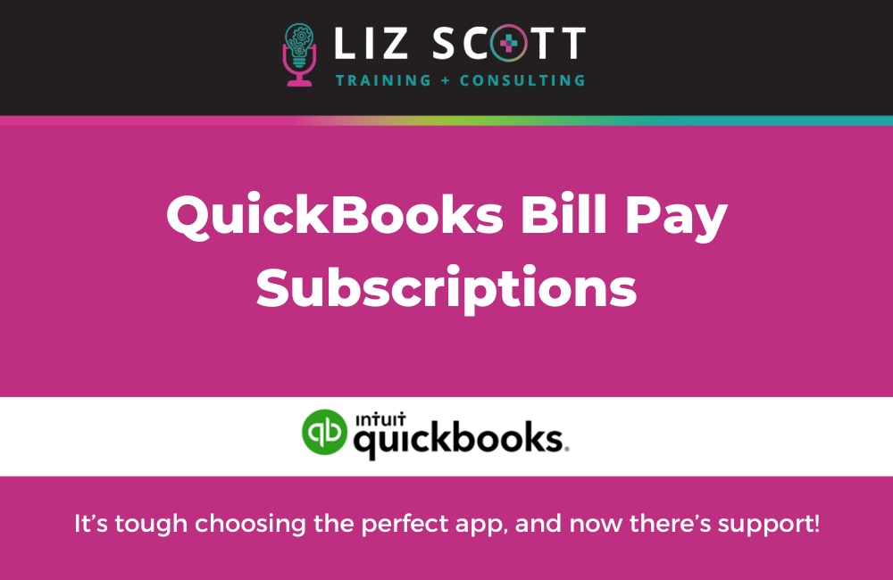 QuickBooks Bill Pay Subscriptions