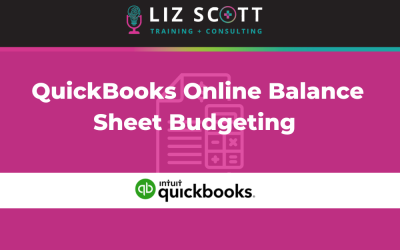 QuickBooks Online Balance Sheet Budgeting